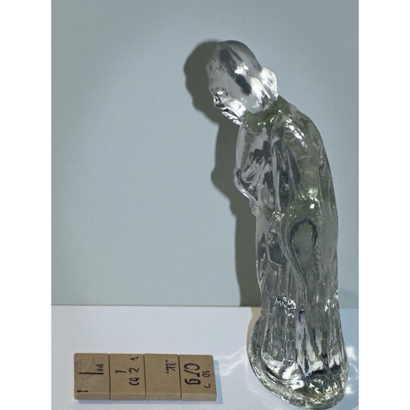 Vintage Clear Glass Nativity Wise Man Figurine 6” - Picture 9 of 11